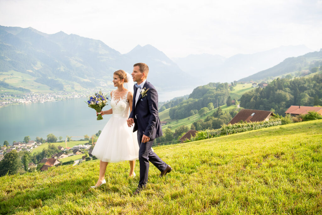 Hochzeit Mirjam&Christian Hochzeit auf dem Landenberg in Sarnen (Obwalden), Fotoshooting bei Ramersberg Kapelle.