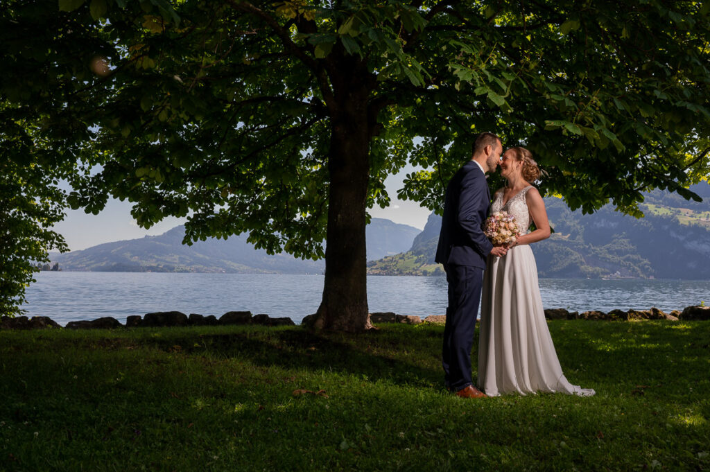 Hochzeit in der reformierten Kirche in Hergiswil Nidwalden Hochzeitsfeier im Engel in Stans